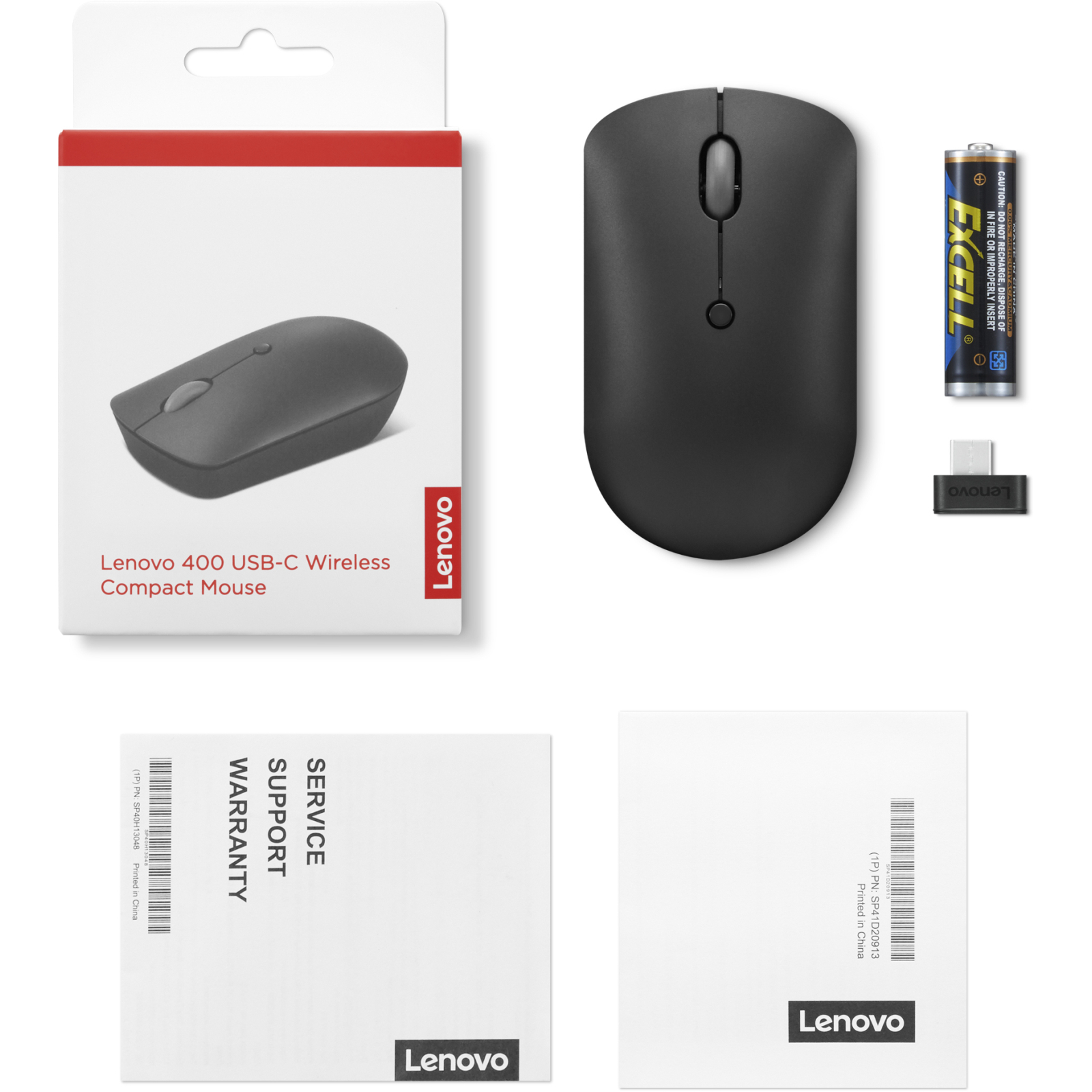 Мышка Lenovo 400 USB-C Wireless Black (GY51D20865) изображение 7