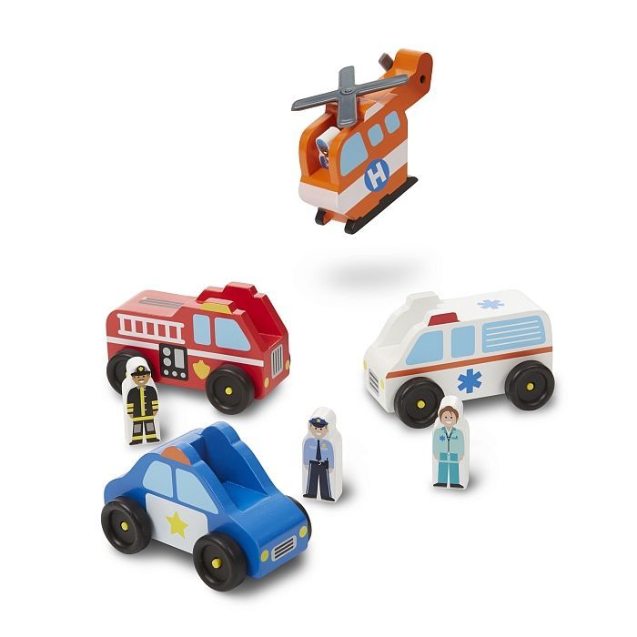 Ігровий набір Melissa&Doug Дерев'яний аварійний набір Транспорт (MD19285) зображення 2
