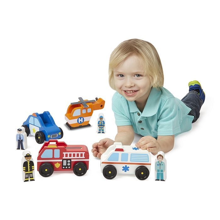 Ігровий набір Melissa&Doug Дерев'яний аварійний набір Транспорт (MD19285) зображення 6