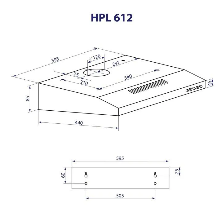 Вытяжка кухонная Minola HPL 612 WH изображение 11