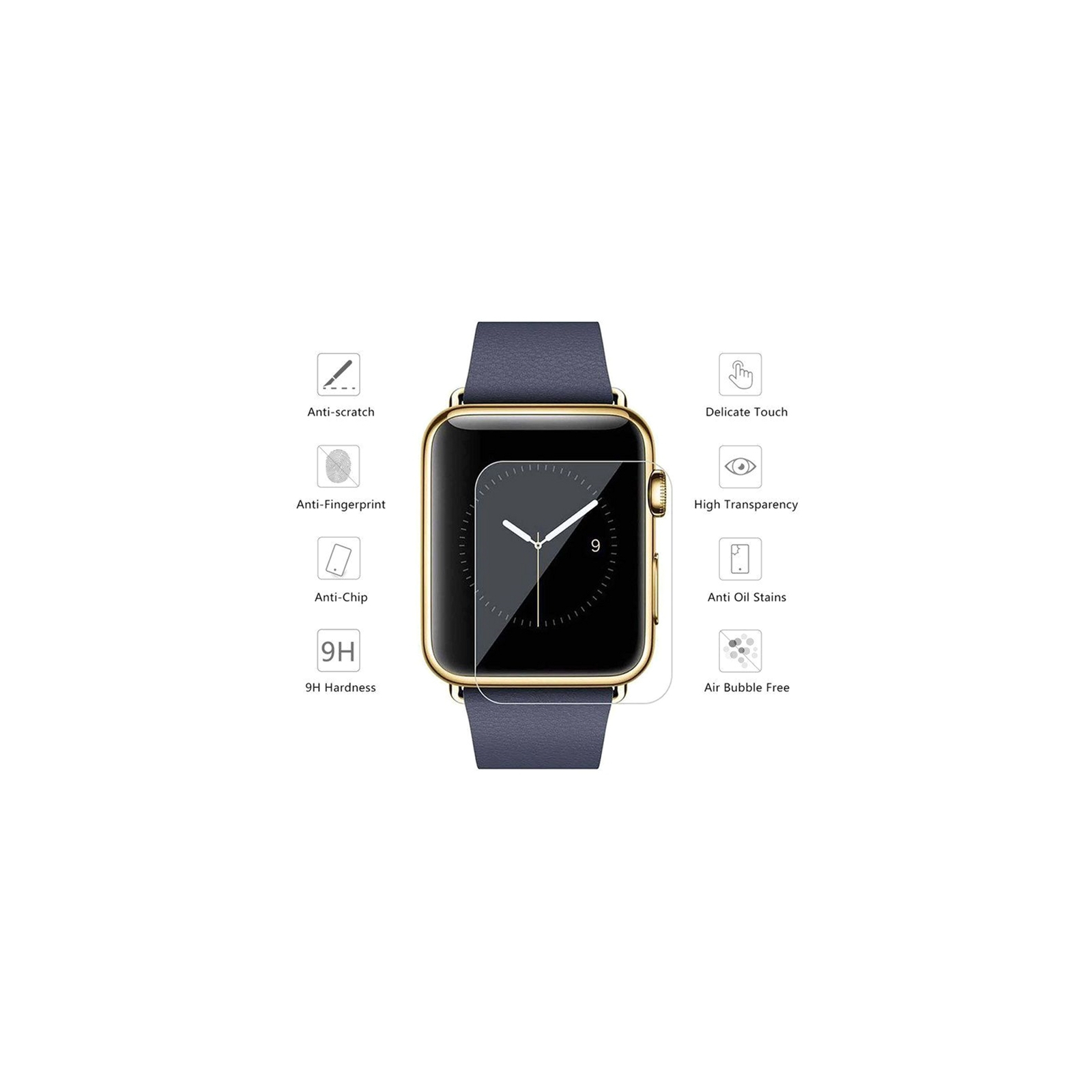 Пленка защитная Drobak Ceramics Apple Watch SE 40mm (2 шт) 313120 (313120) изображение 2