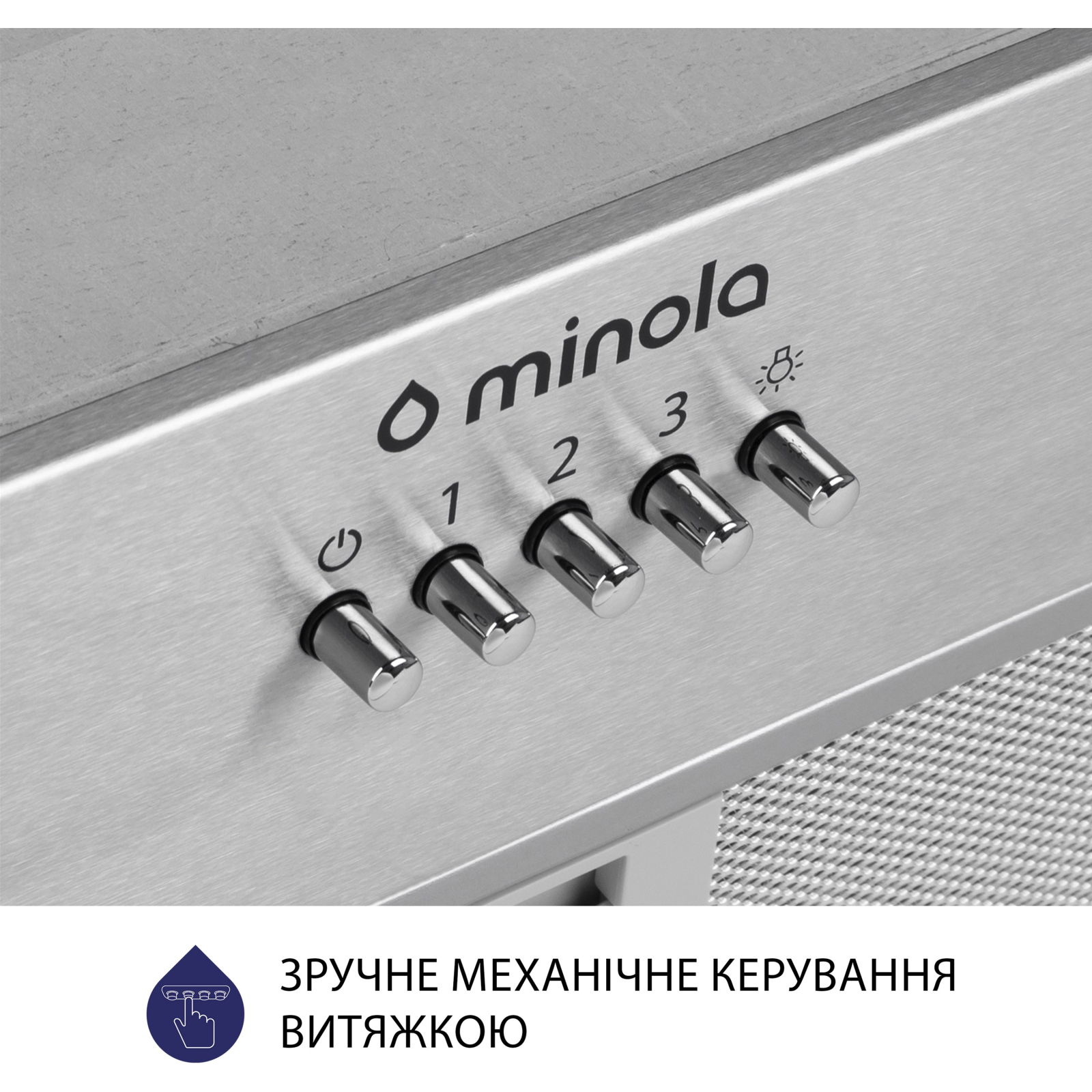 Витяжка кухонна Minola HBI 5204 GR 700 LED зображення 6