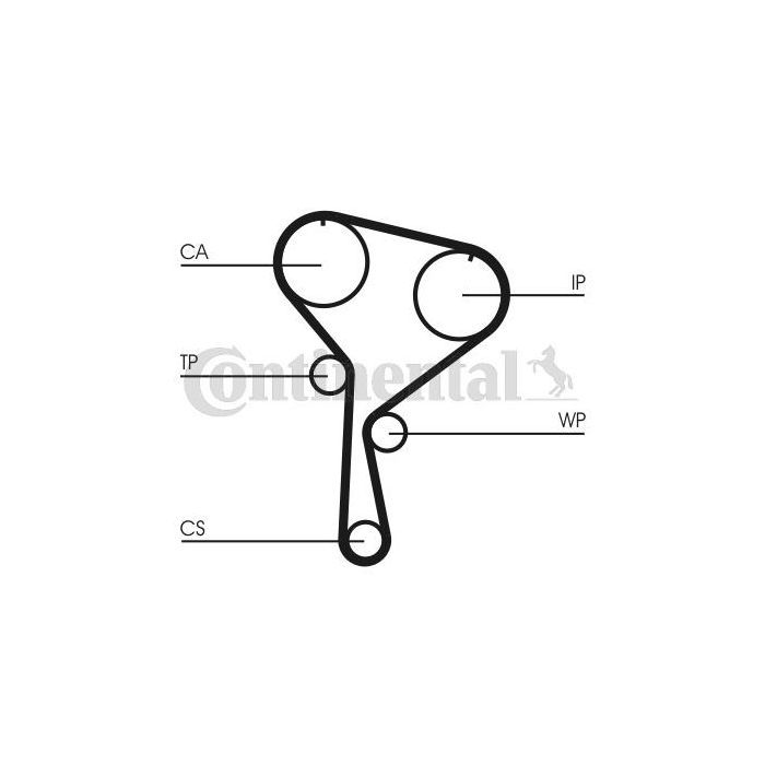 Комплект ремня ГРМ с помпой CONTITECH CT1035WP4 изображение 3