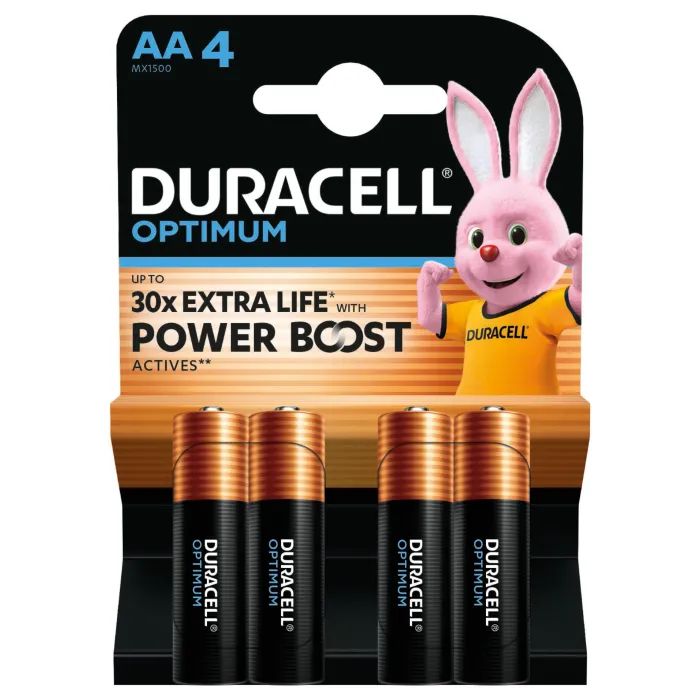 Батарейка Duracell Optimum AA лужні 4 шт. в упаковці (5015595) зображення 2