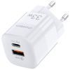 Зарядний пристрій Choetech GaN USB-A/USB-C 33W QC3.0/PD/PPS (PD5006-EU-WH) зображення 2