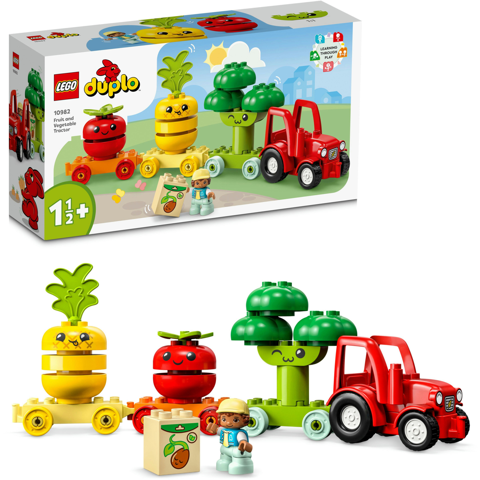 Конструктор LEGO DUPLO My First Трактор для выращивания фруктов и овощей 19 деталей (10982) изображение 6