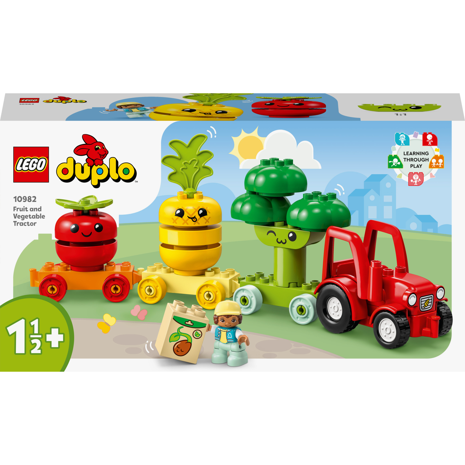 Конструктор LEGO DUPLO My First Трактор для вирощування фруктів та овочів 19 деталей (10982)