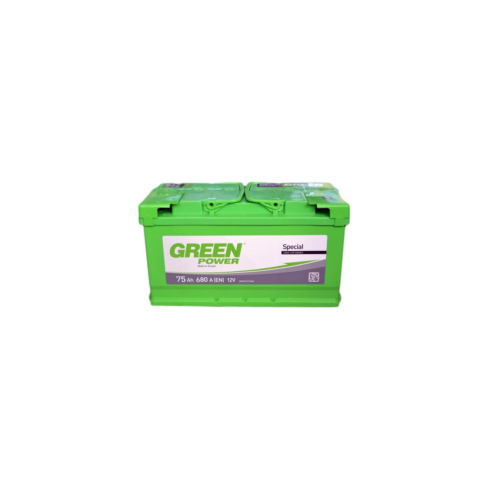 Акумулятор автомобільний GREEN POWER Standart 75Ah Ев (-/+) (680EN) (22362)