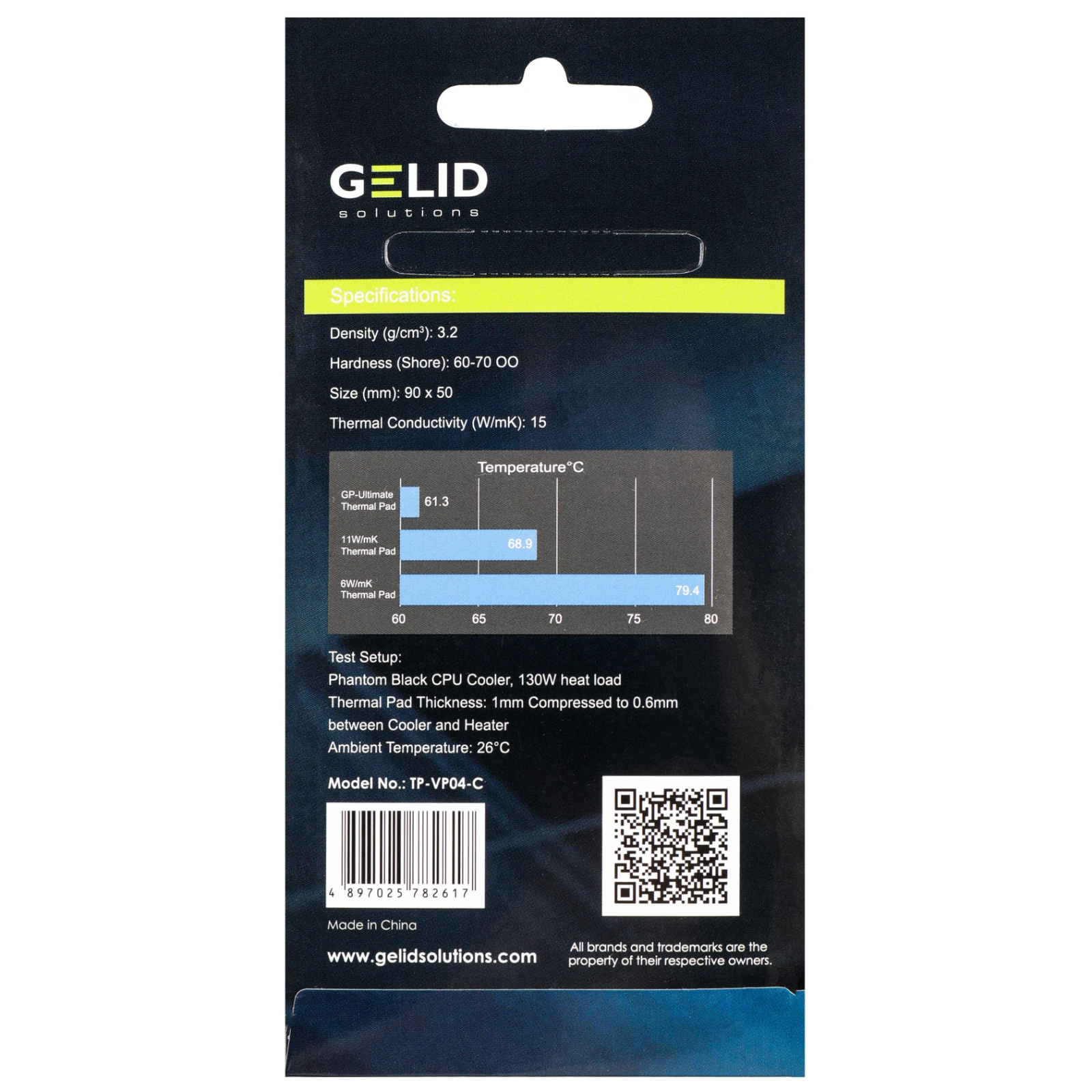 Термопрокладка Gelid Solutions GP-Ultimate Thermal Pad 90x50x2 mm, 2 шт (TP-VP04-D) изображение 3