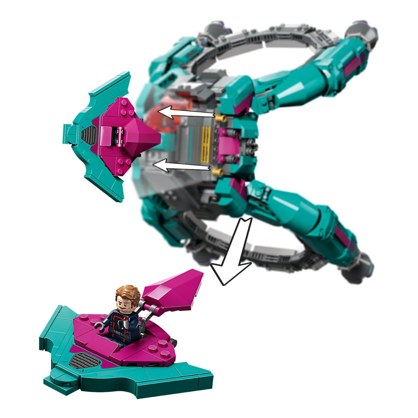 Конструктор LEGO Marvel Super Heroes Новый звездолет Часовых Галактики 378 деталей (76255) изображение 5