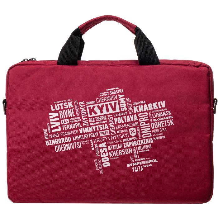 Сумка для ноутбука Vinga 15.6" NB1502 Burgundy, white print (NB1502UWBY) изображение 4