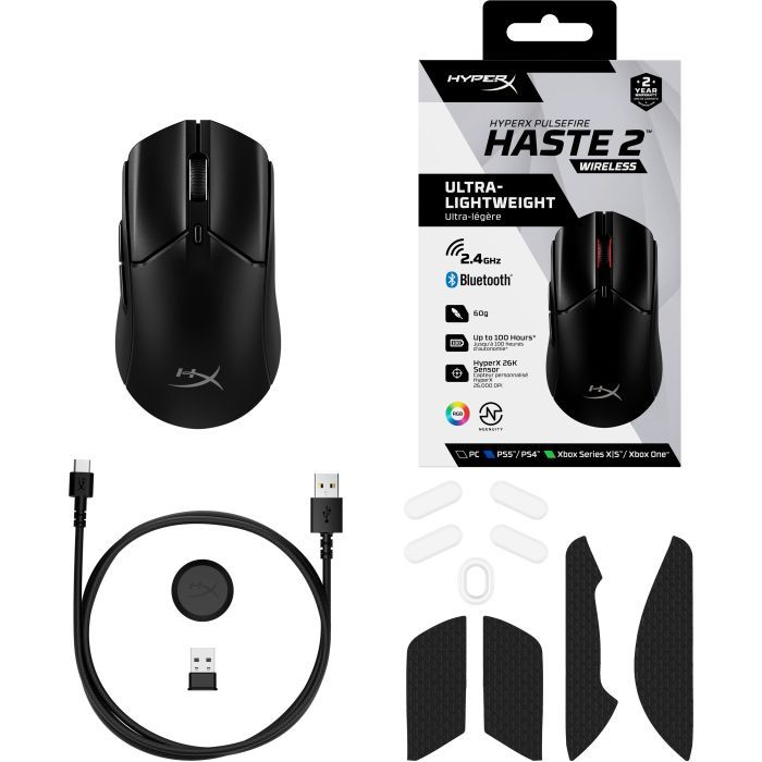 Мышка HyperX Pulsefire Haste 2 Wireless Black (6N0B0AA) изображение 9