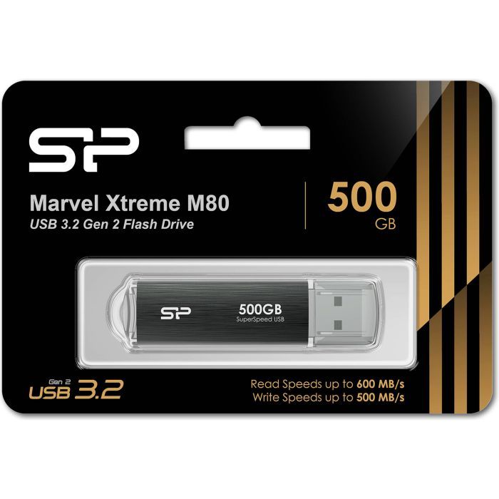 USB флеш накопитель Silicon Power 500 GB Silicon Marvel Xtreme M80 USB 3.2 (SP500GBUF3M80V1G) изображение 2