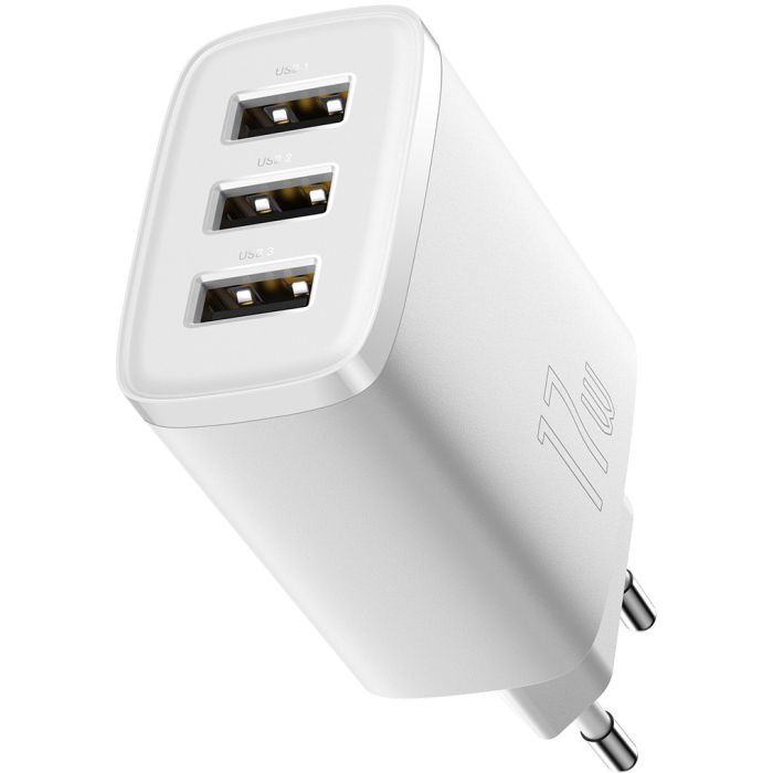 Зарядний пристрій Baseus White (CCXJ020102) зображення 3