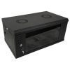 Шкаф настенный Eserver 4U 19" 600х350х284 (Ш*Г*В), стекло, чёрная (ES-Е435B) изображение 3