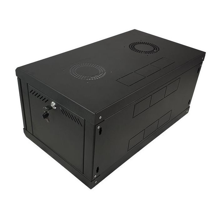 Шкаф настенный Eserver 4U 19" 600х350х284 (Ш*Г*В), стекло, чёрная (ES-Е435B) изображение 6