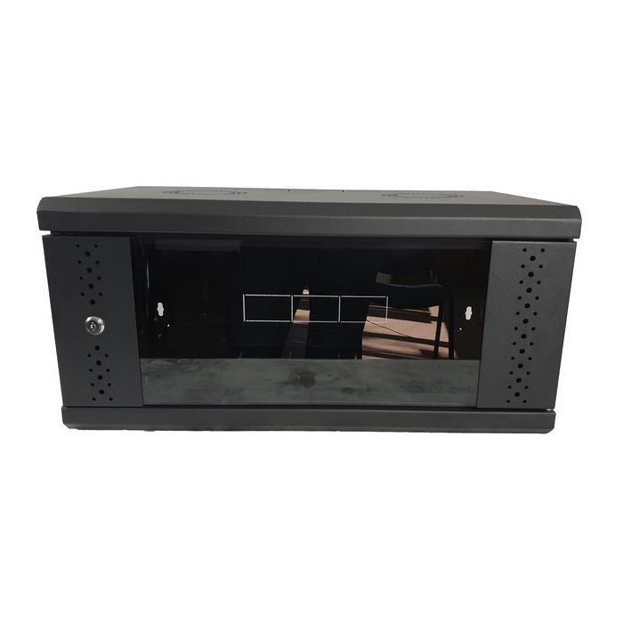 Шкаф настенный Eserver 4U 19" 600х350х284 (Ш*Г*В), стекло, чёрная (ES-Е435B) изображение 8
