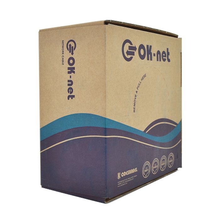 Кабель мережевий OK-Net FTP 100м cat.5e (F/UTP-cat.5E-SL) (КПВЭ-ВП (100) 4*2*0,48 / 100) зображення 2