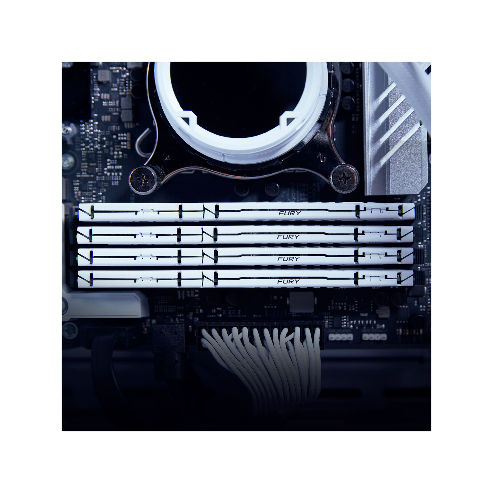 Модуль пам'яті для комп'ютера DDR5 32GB (2x16GB) 5200 MHz Beast EXPO White Kingston Fury (ex.HyperX) (KF552C36BWEK2-32) зображення 6