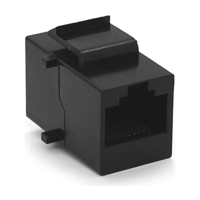 Модуль Keystone прохідний в рамку 1+1 RJ45 кат.5E UTP, Black Voltronic (30343) зображення 2