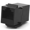 Модуль Keystone проходной в рамку 1+1 RJ45 кат.5E UTP, Black Voltronic (30343)