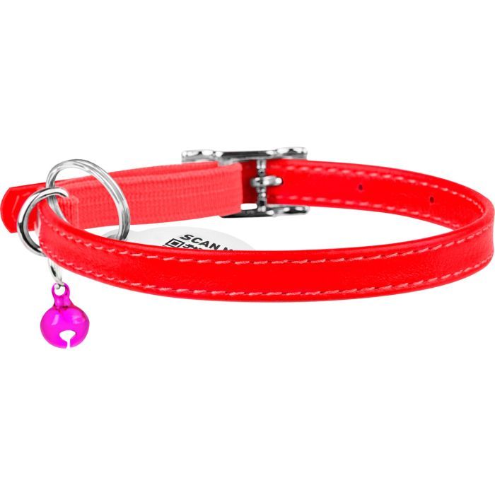 Ошейник для животных WAUDOG Glamour с QR паспортом Д 22-30 см голубой (32482) изображение 2