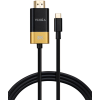 Фото - Кабель Vinga  мультимедійний USB-C to HDMI 1.5m v2.1 8K60Hz Gold plated  (VC 