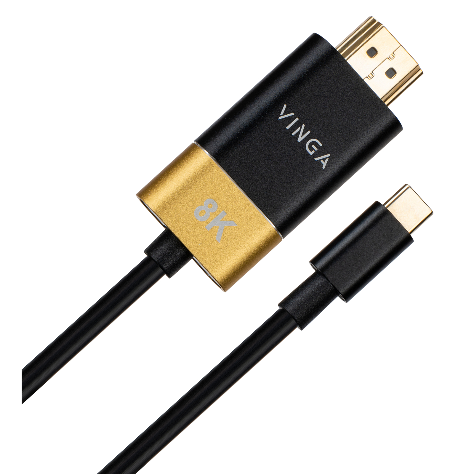 Кабель мультимедійний USB-C to HDMI 1.5m v2.1 8K60Hz Gold plated Vinga (VCPVCCH2115) зображення 2