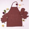 Фартук MirSon Набор 19-1217 Chocolate perla бязь две прихватки + две перчатки-прихватки + фартук (2200006752684) изображение 2
