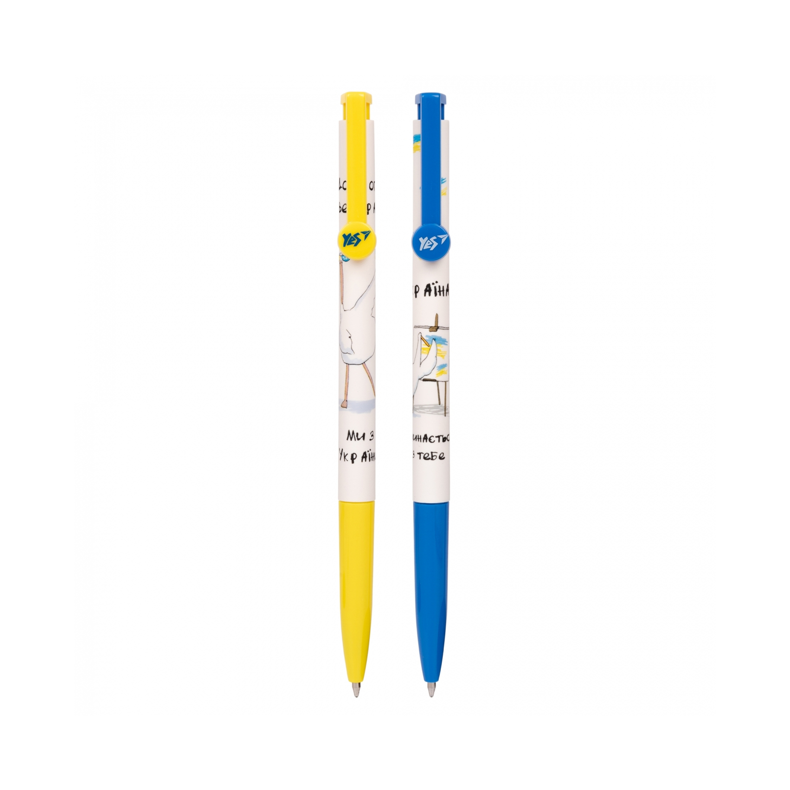 Ручка шариковая Yes Гусь автоматическая 0,7 мм синяя в ассортименте (412162) изображение 2