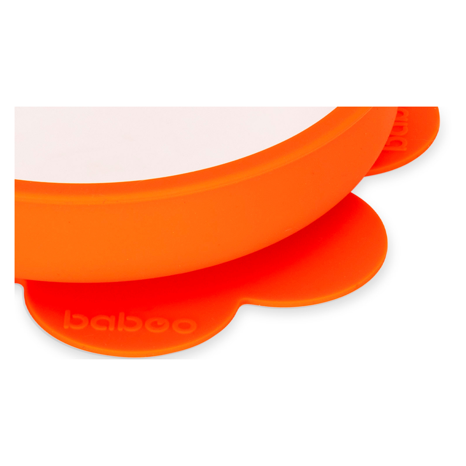 Тарелка детская Baboo с противоскользящим основанием, 6+ мес (оранжевая) (9-023) изображение 4