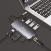 Концентратор Media-Tech USB3.1 Type-C to HDMI/USB 3.0x3/RJ45/SD/MicroSD/PD 100W Hub Pro 8-in-1 (MT5044) изображение 6