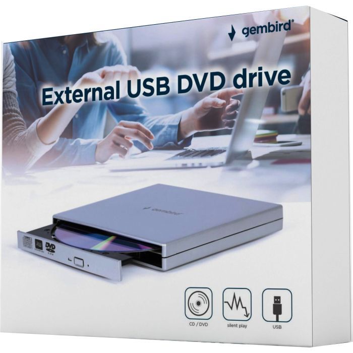 Оптический привод DVD-RW Gembird DVD-USB-02-SV изображение 5