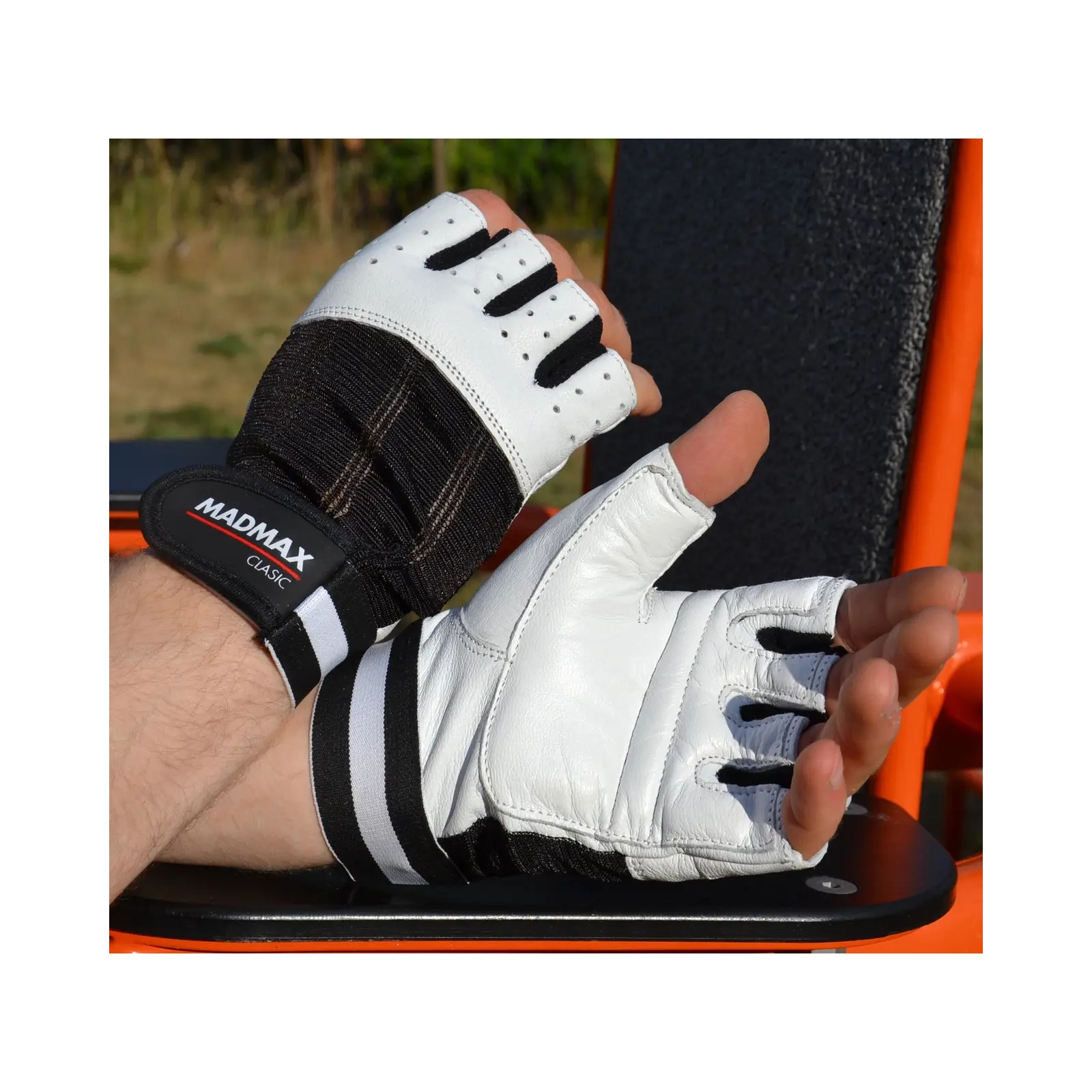 Перчатки для фитнеса MadMax MFG-248 Clasic White M (MFG-248-White_M) изображение 4