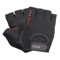 Photos - Gym Gloves PowerPlay Рукавички для фітнесу  9077 Never Stop чорно-червоні M (PP9077MRe 