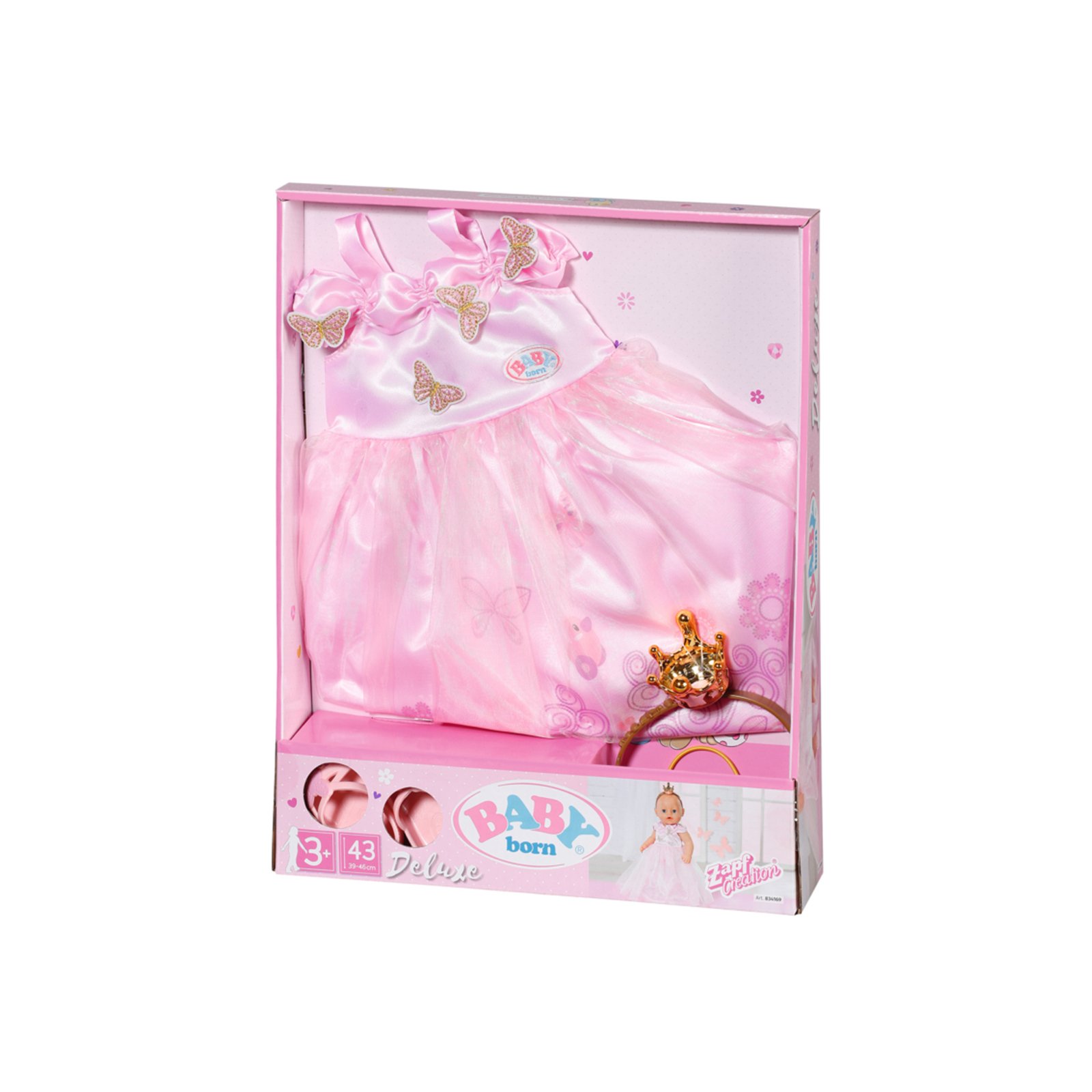 Аксесуар до ляльки Zapf Набір одягу для ляльки Baby Born Принцеса (834169) зображення 3