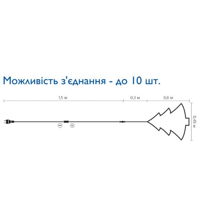 Гирлянда Delux MOTIF Christmas t tree 60*45см 7 flash зеленая IP44 EN (90012986) изображение 2