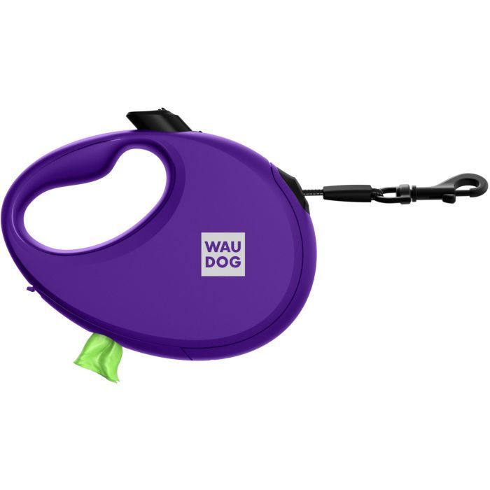 Повідець для собак WAUDOG R-leash з контейнером для пакетів S до 12 кг 3 м фіолетовий (26279) зображення 2