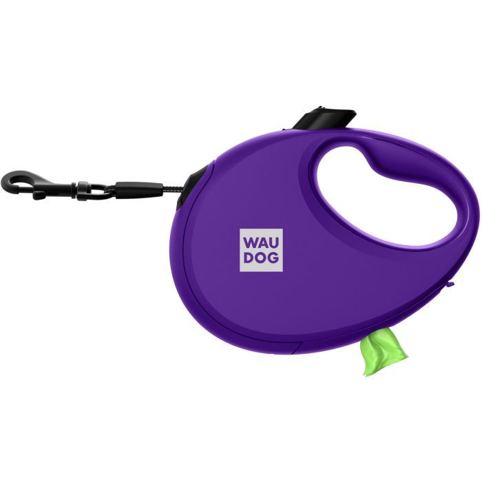 Повідець для собак WAUDOG R-leash з контейнером для пакетів S до 12 кг 3 м фіолетовий (26279) зображення 3