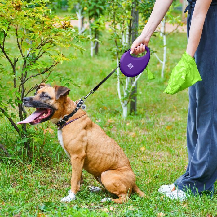 Повідець для собак WAUDOG R-leash з контейнером для пакетів S до 12 кг 3 м фіолетовий (26279) зображення 9