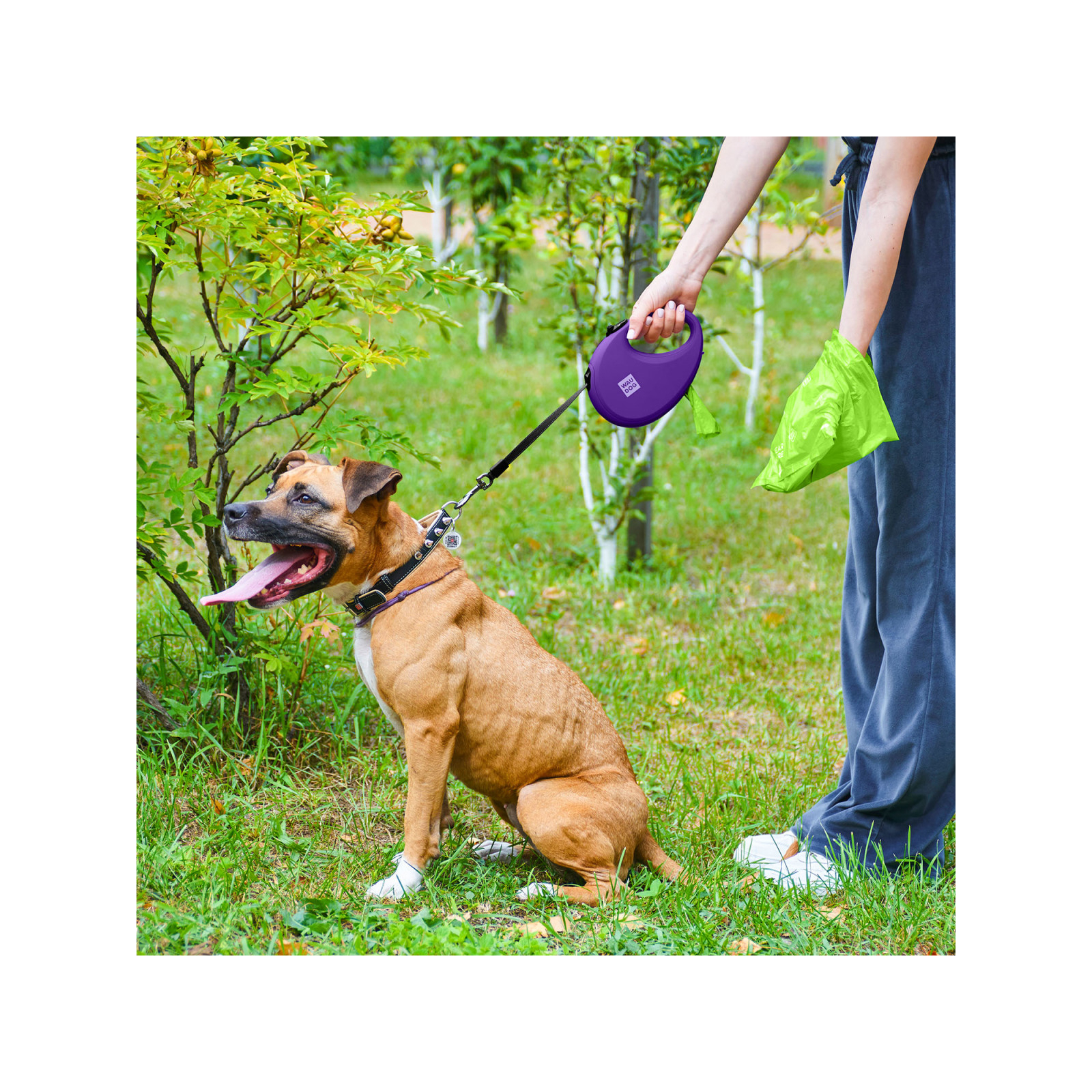 Поводок для собак WAUDOG R-leash с контейнером для пакетов S до 12 кг 3 м оранжевый (26274) изображение 9