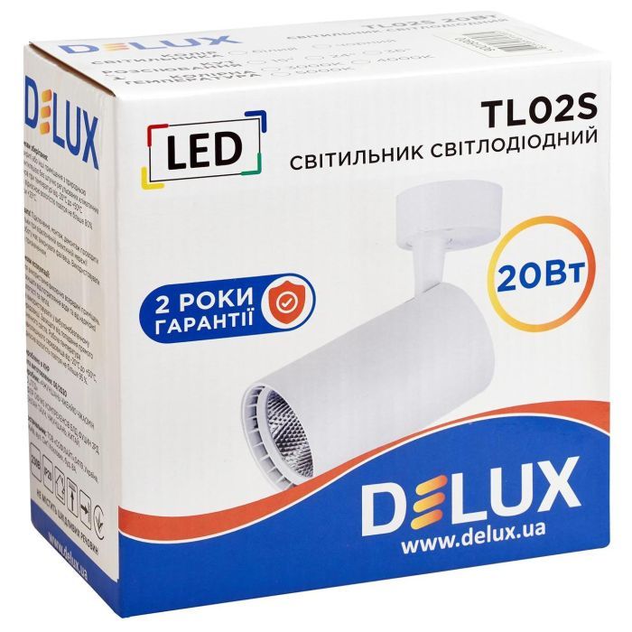 Спот Delux TL02S 20 Вт 4000K (90015900) изображение 2
