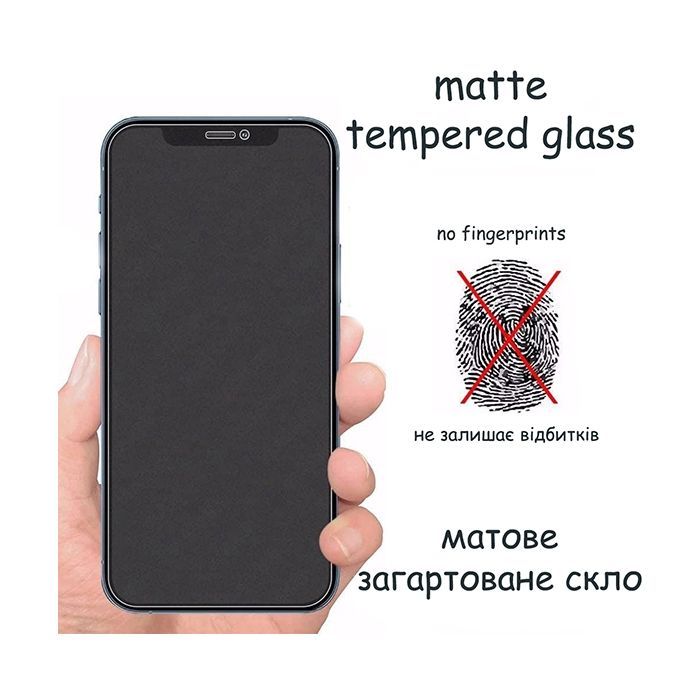 Скло захисне Drobak Matte Glass A+ Apple iPhone 15 Plus (Black) (292952) зображення 3