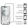 Стекло защитное Dengos Full Glue iPhone 15 Plus (black) (TGFG-319) изображение 2
