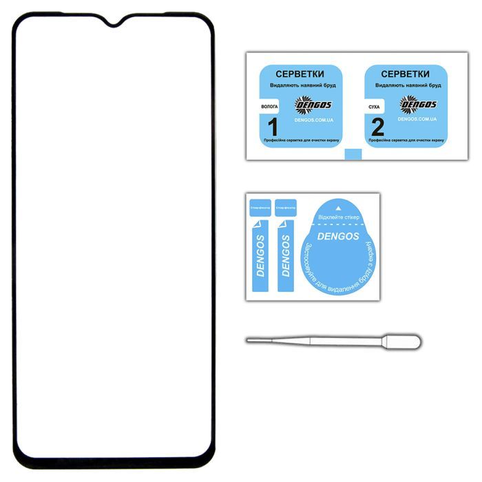 Стекло защитное Dengos Full Glue iPhone 15 Plus (black) (TGFG-319) изображение 3