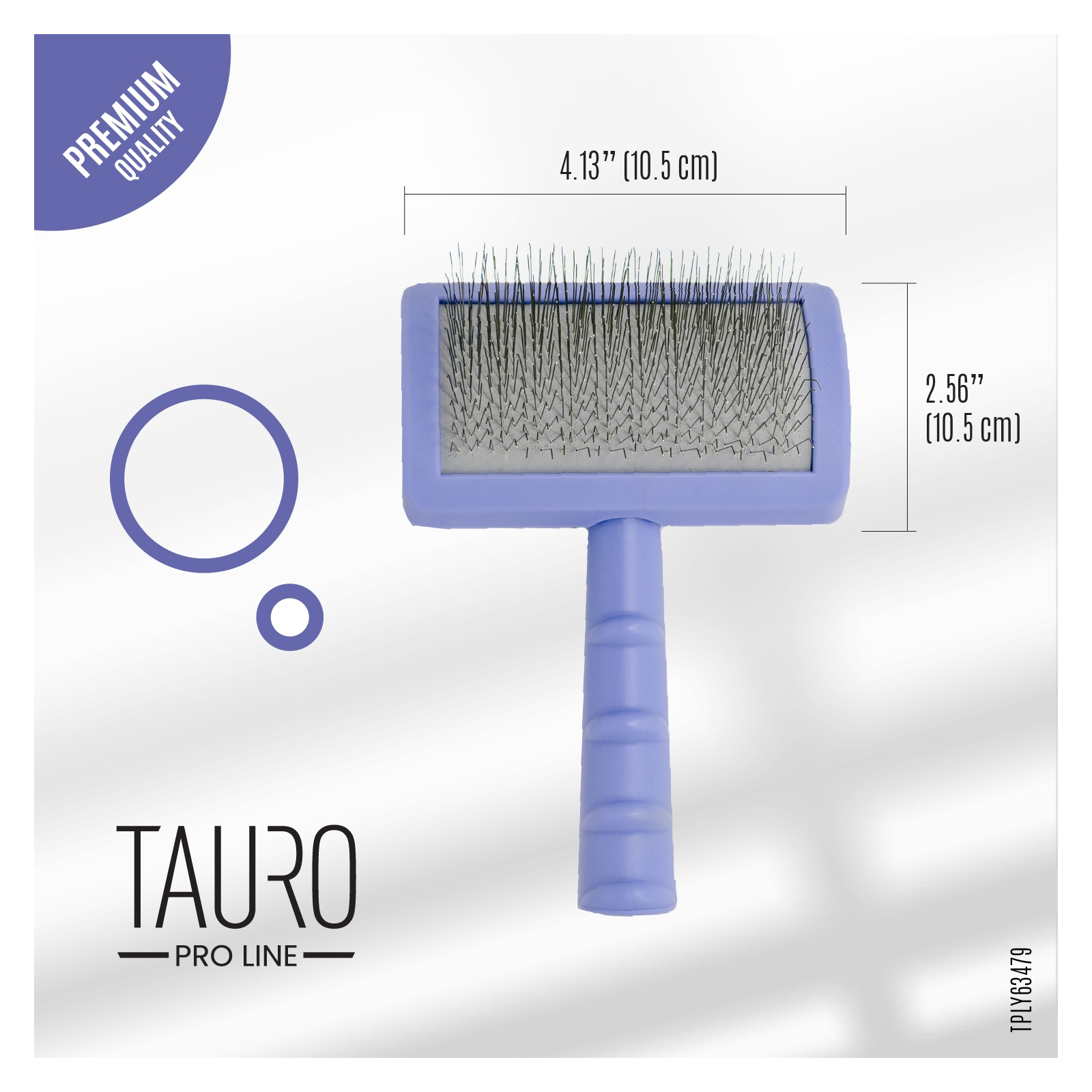 Гребінець для тварин Tauro Pro Line teeth 20 мм фіолетовий (TPLY63479) зображення 4