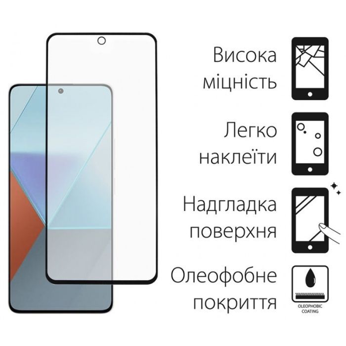 Стекло защитное Dengos Xiaomi Redmi Note 13 5G (black) (TGFG-328) изображение 2