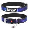 Нашийник для тварин WAUDOG Design з QR-паспортом "NASA21" Ш 20 мм Д 29-38 см чорний (3604-0148-01)