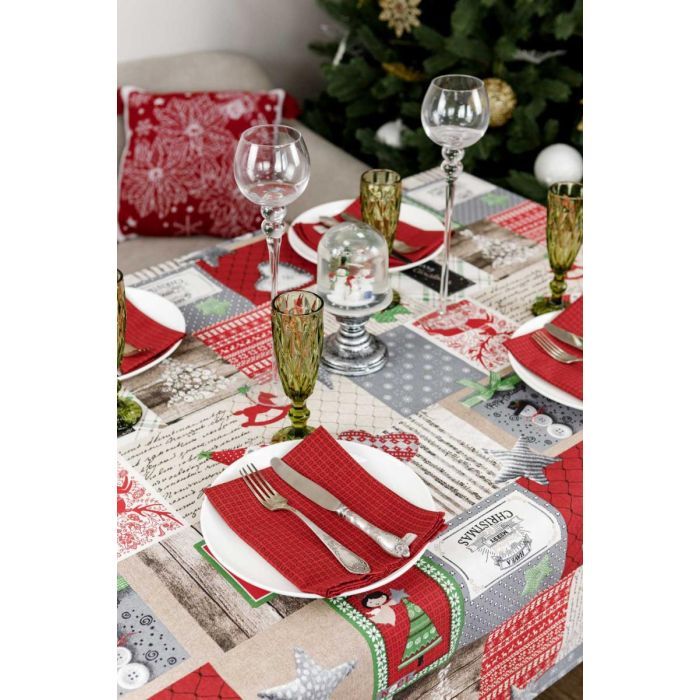 Скатерть Прованс Merry Christmas 220x132 см (4823093451438) изображение 3