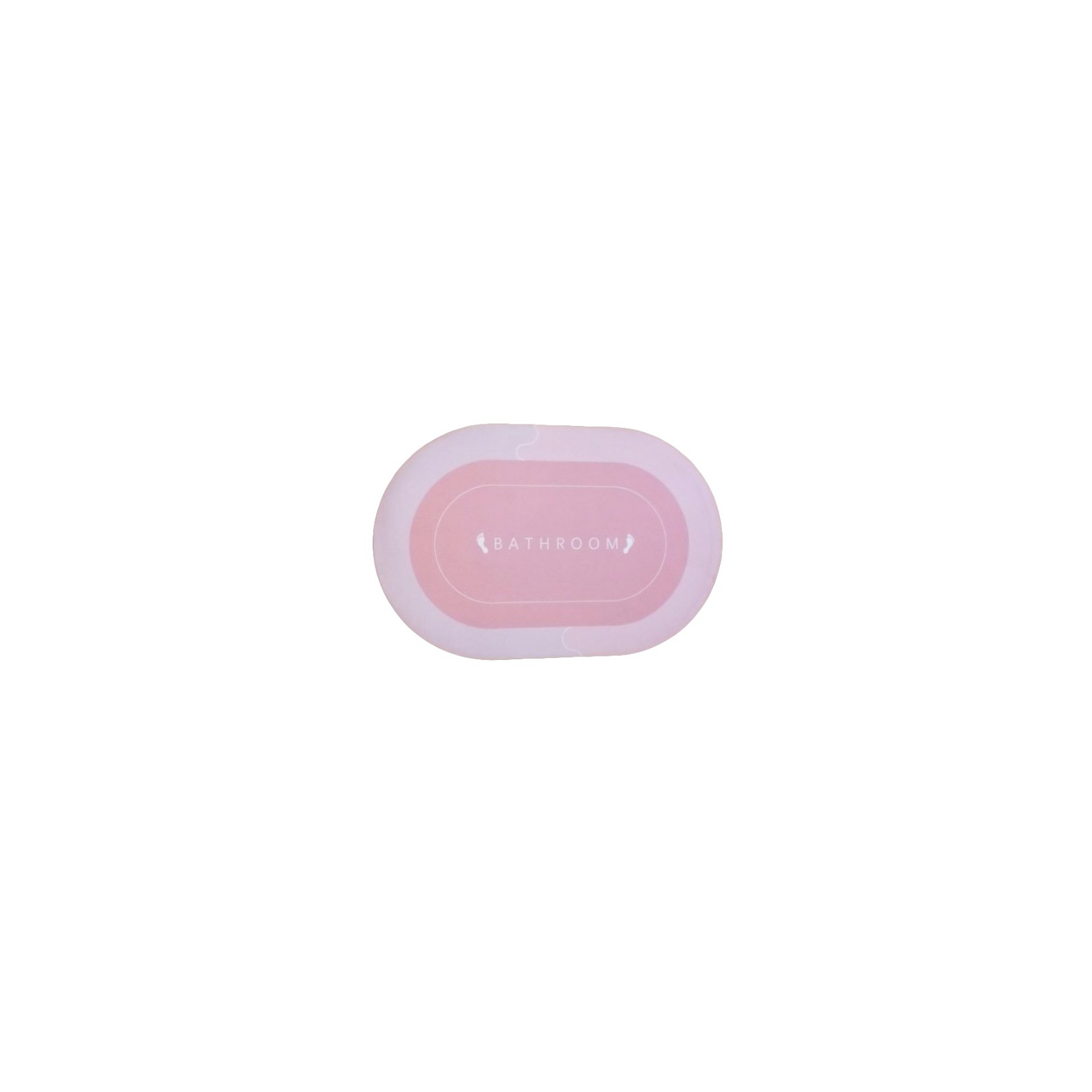 Коврик для ванной Stenson суперпоглощающий 40 х 60 см овальный светло-розовый (R30939 l.pink) изображение 3